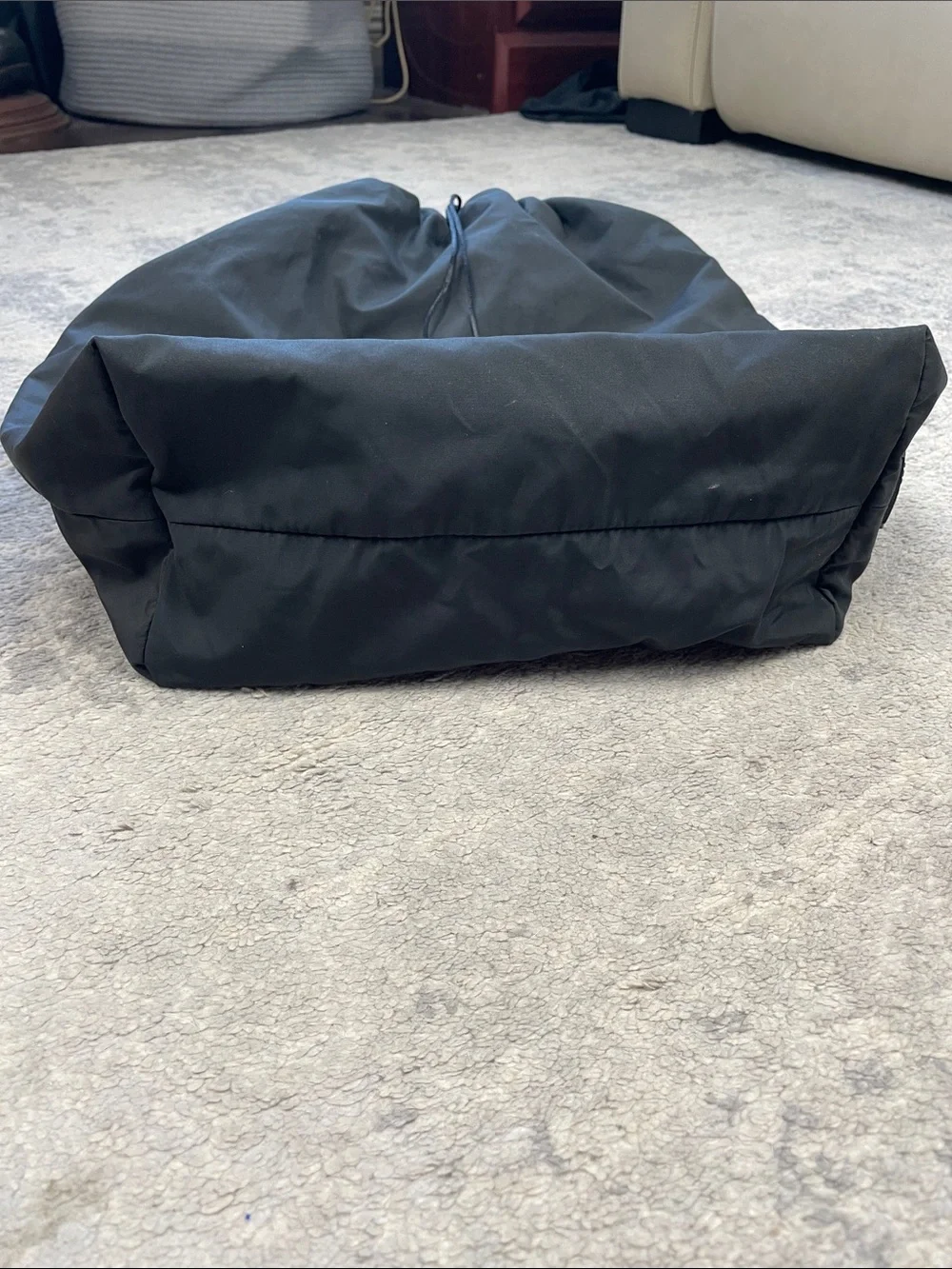 The Row Dima Drawstring Backpack Black Designer Quiet Luxury Minimalist